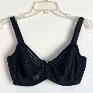 Wacoal 855204 36DDD Black Perfectionist Semi Sheer Lace Underwire Bra